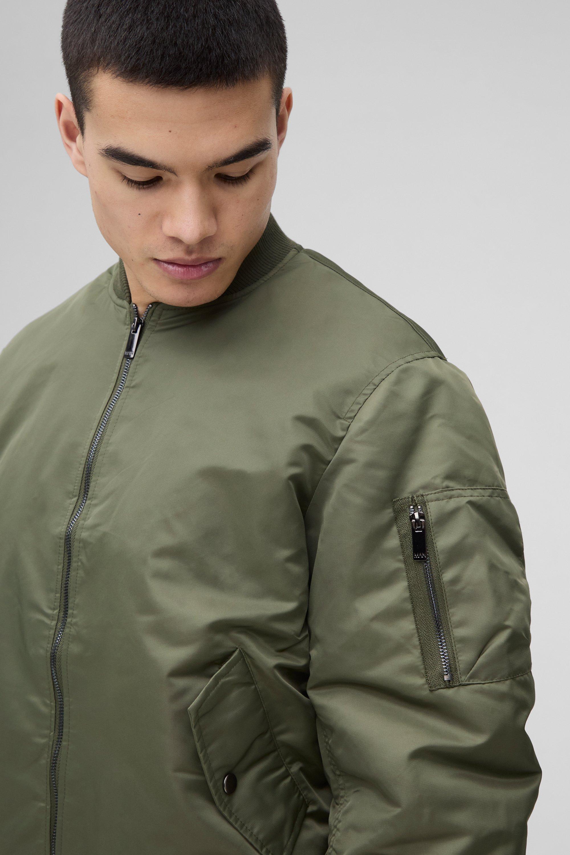 Oversized khaki bomber jacket store