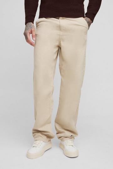 Stone Beige Tall Drawcord Relaxed Fit Chino