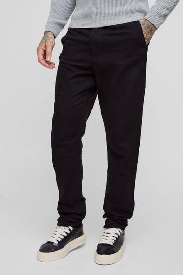 Tall Drawcord Tapered Fit Chino black