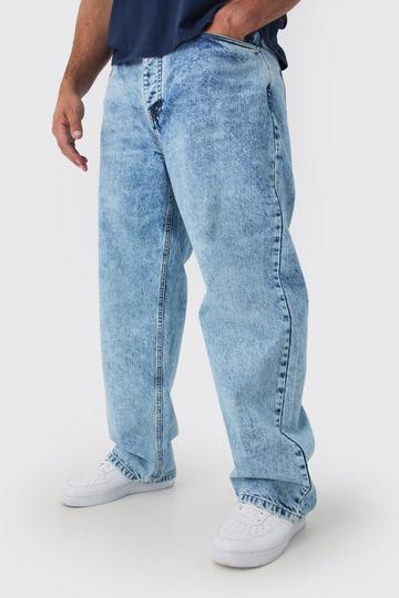 Plus Relaxed Rigid Jeans light blue