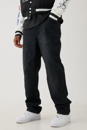 Black Tall Straight Rigid Jean