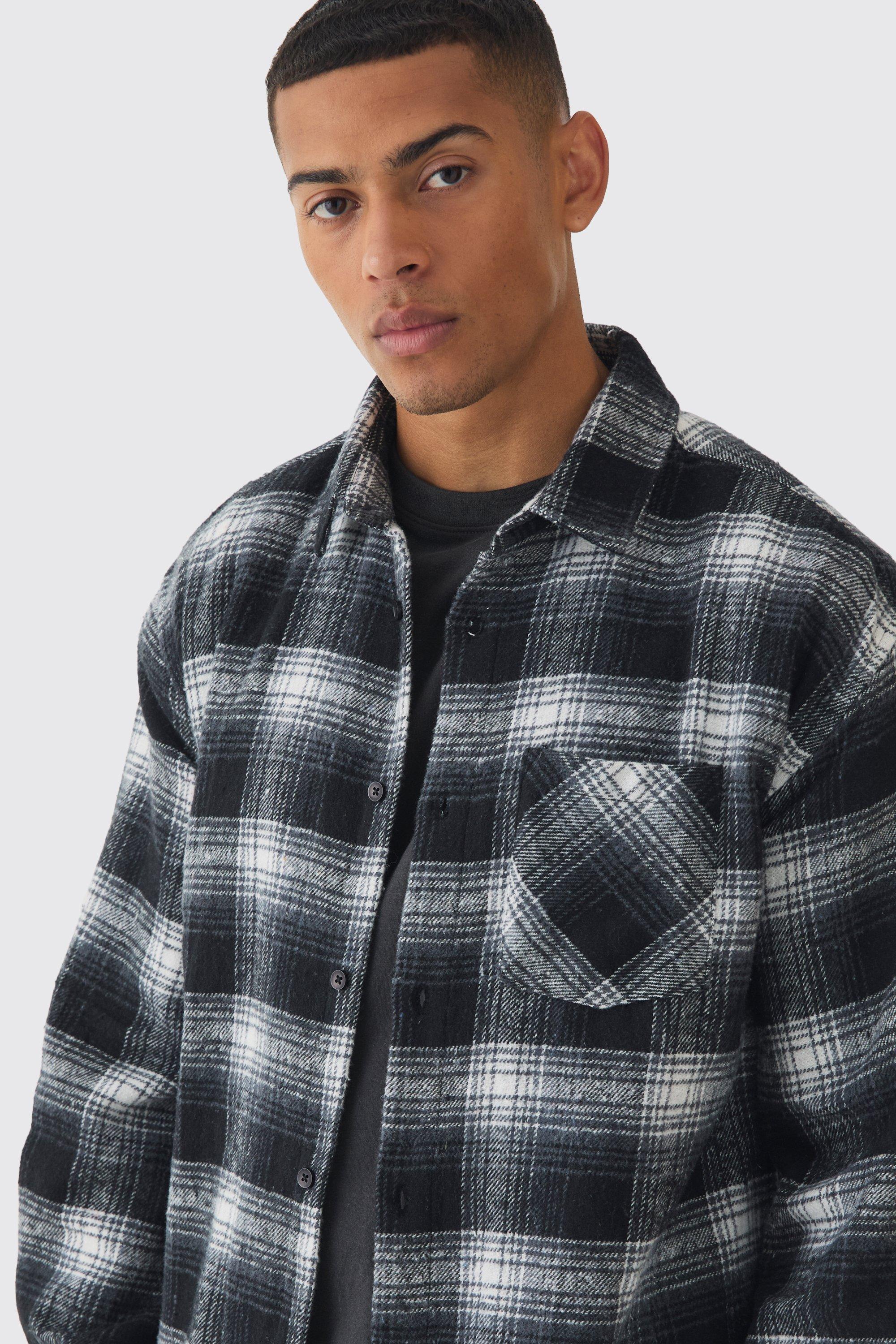 Oversized Long Sleeve Flannel Shirt | boohoo USA Oversized Long Sleeve Flannel Shirt | boohoo USA