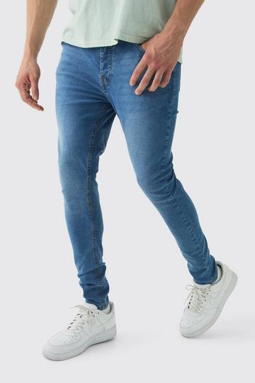 Super Skinny Stretch Jean In Mid Blue mid blue