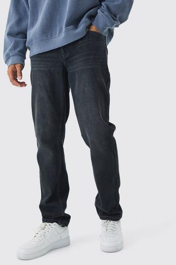 Grey Straight Rigid Jean In Dark Grey