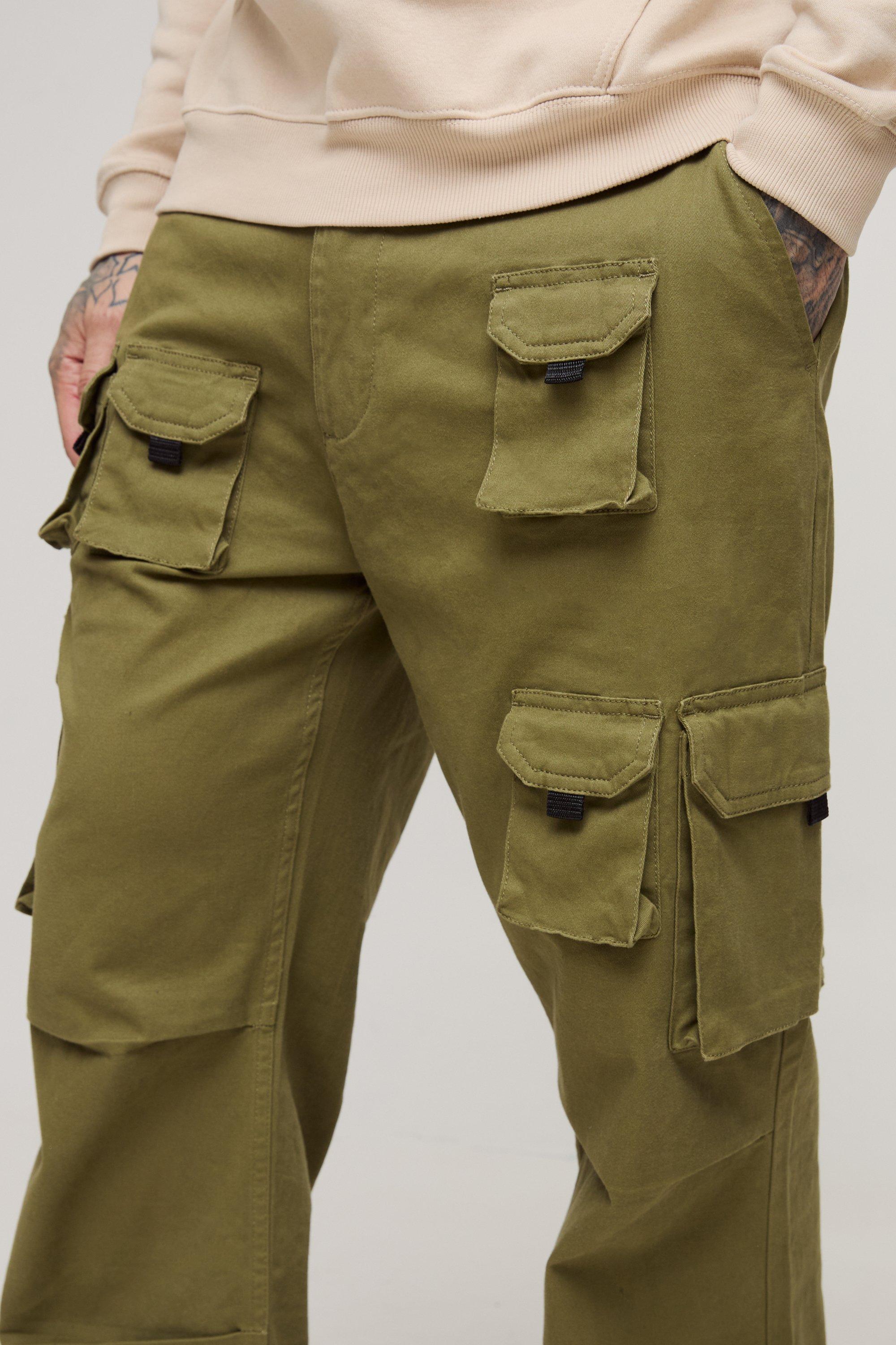 Boohoo khaki trousers deals