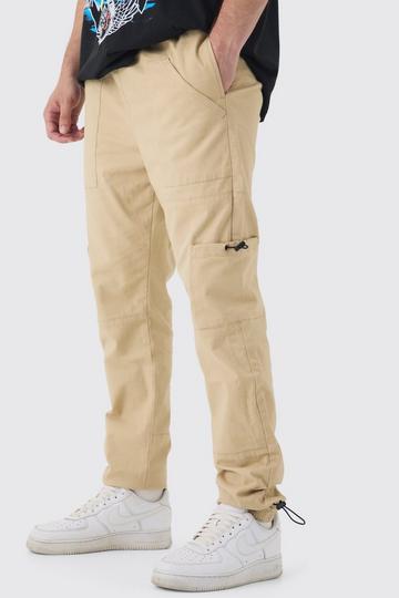 Tall Toggle Detail Slim Fit Cargo Sweatpants stone