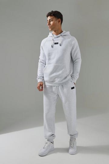 Man Active Trainingspak Met Hoodie En Joggingbroek light grey