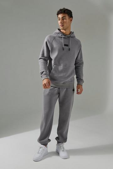 Charcoal Grey Man Active Hoodie & Jogger Tracksuit