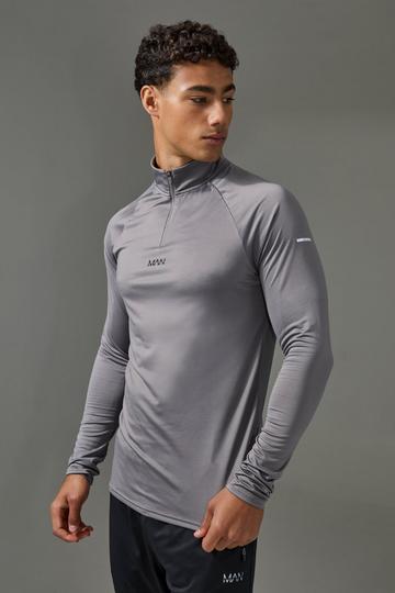 Man Active Performance Pro Muscle 1/4 Zip charcoal