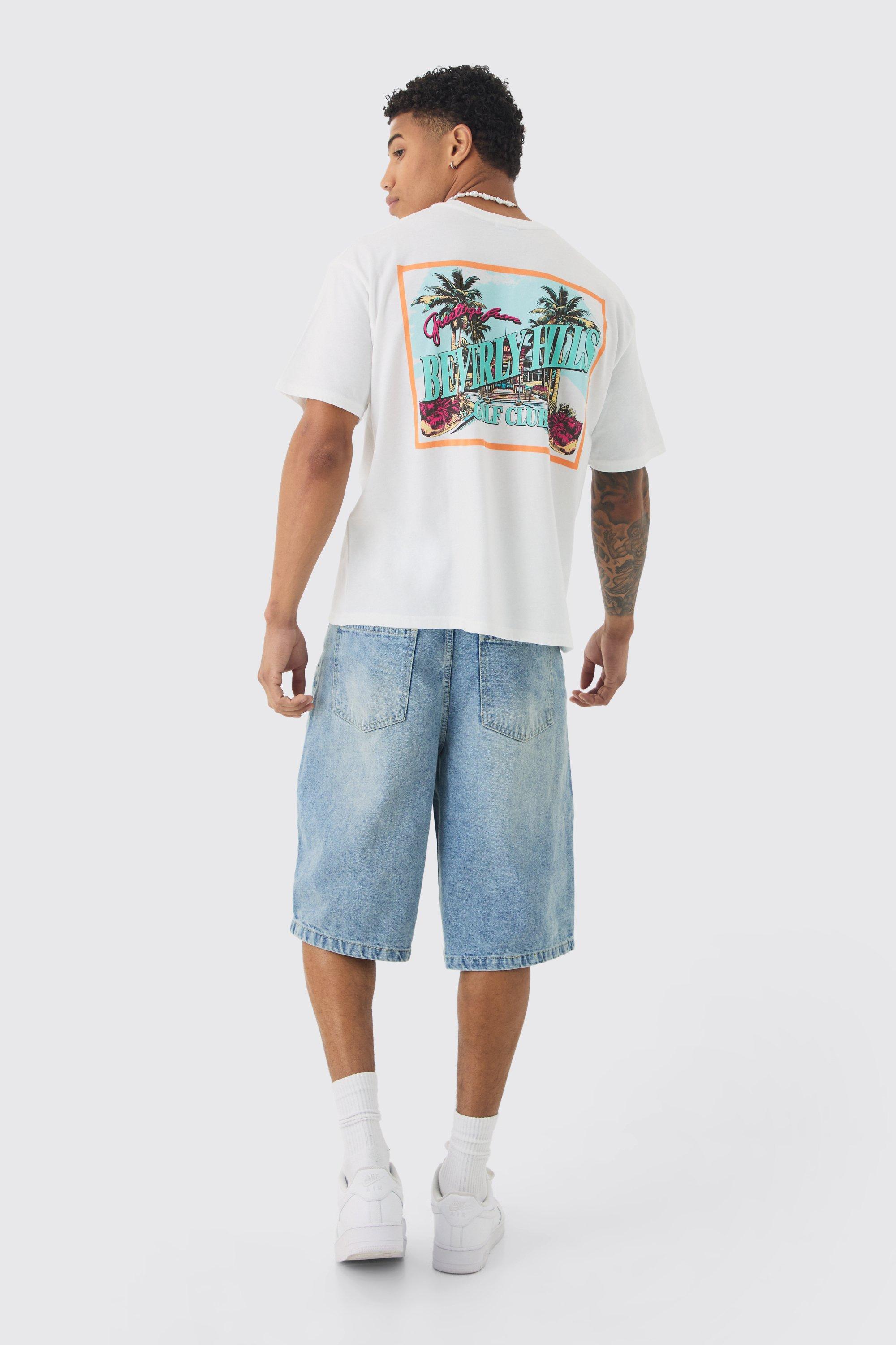 Oversized Boxy Beverly Hills Golf Club Print T shirt