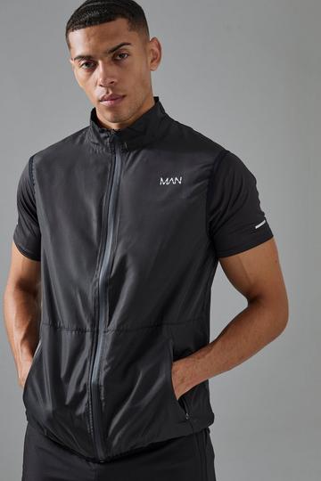 Black Man Active Ripstop Shower Resist Gilet