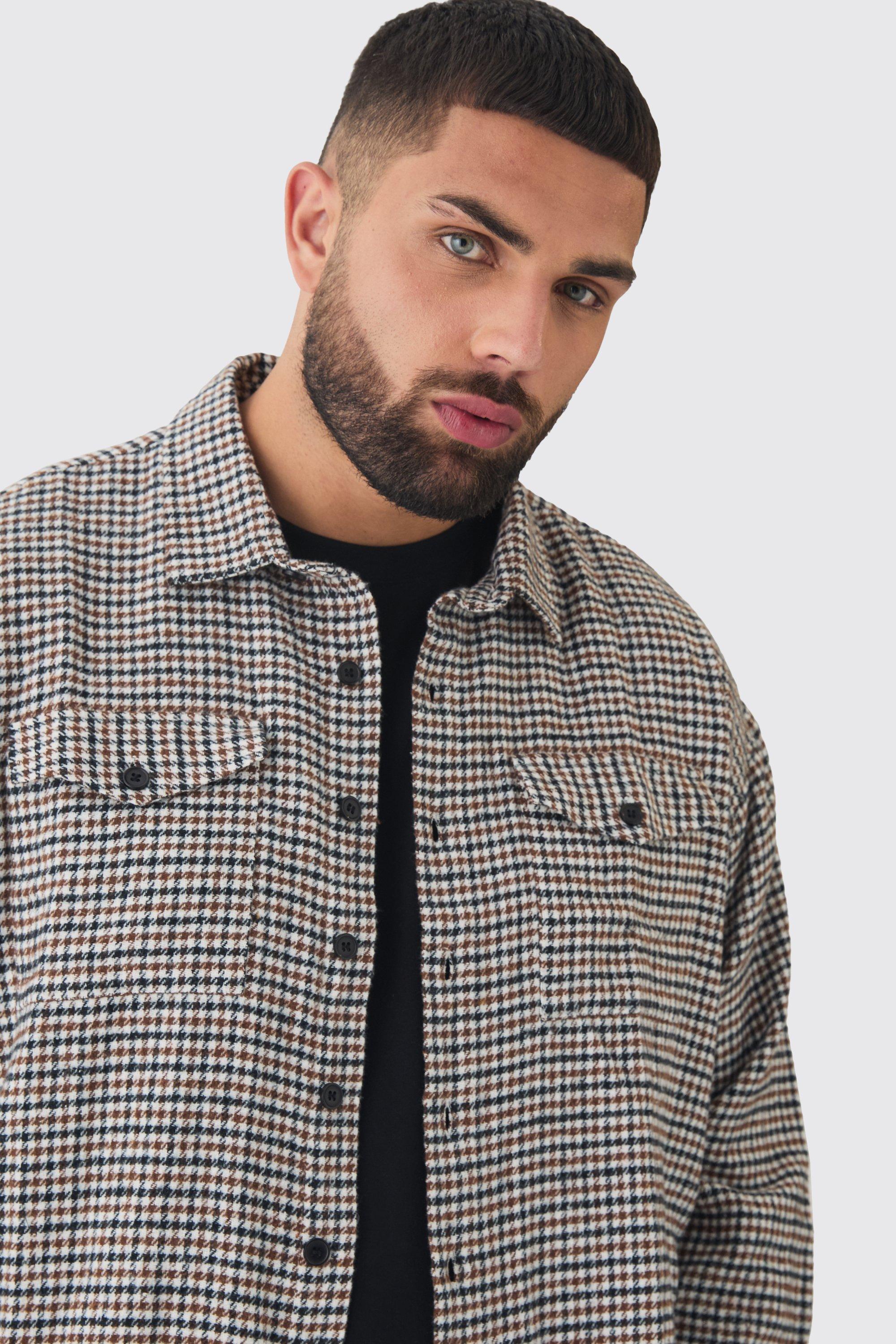 Chemise pied de poule homme hotsell