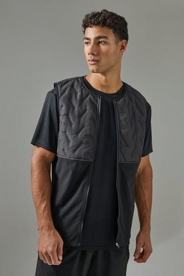 Black Man Active Quilted Vest