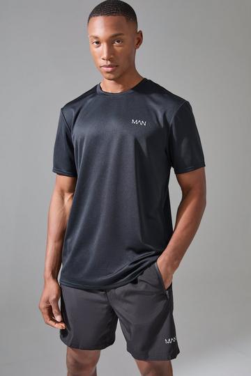 Man Active Marl Performance T-shirt black