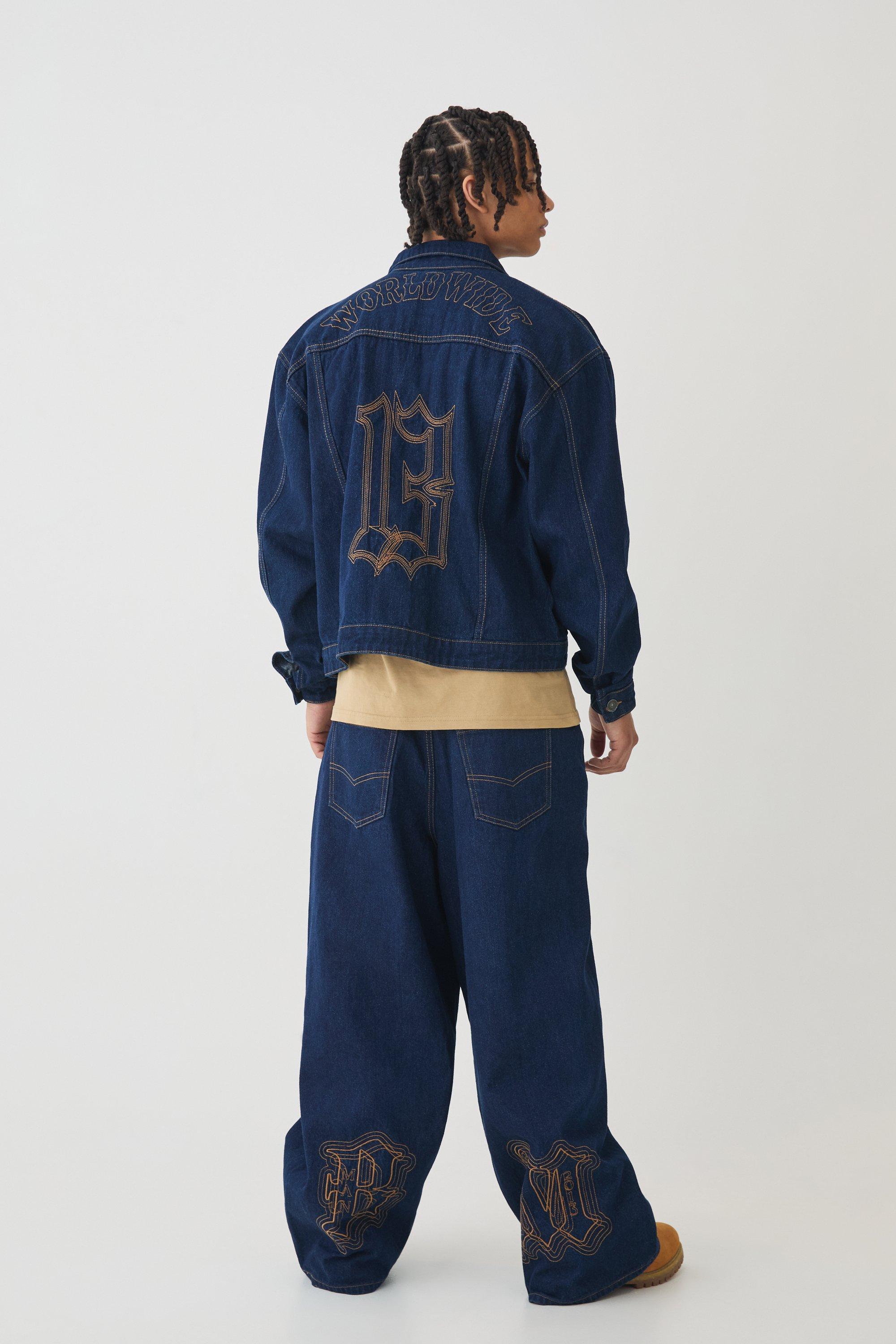 【BAON】[OOTJ] Tonenki Brushed Stitch Denim Balloon Wide PT BAON】[OOTJ] Tonenki Brushed Stitch Denim Balloon Wide PT