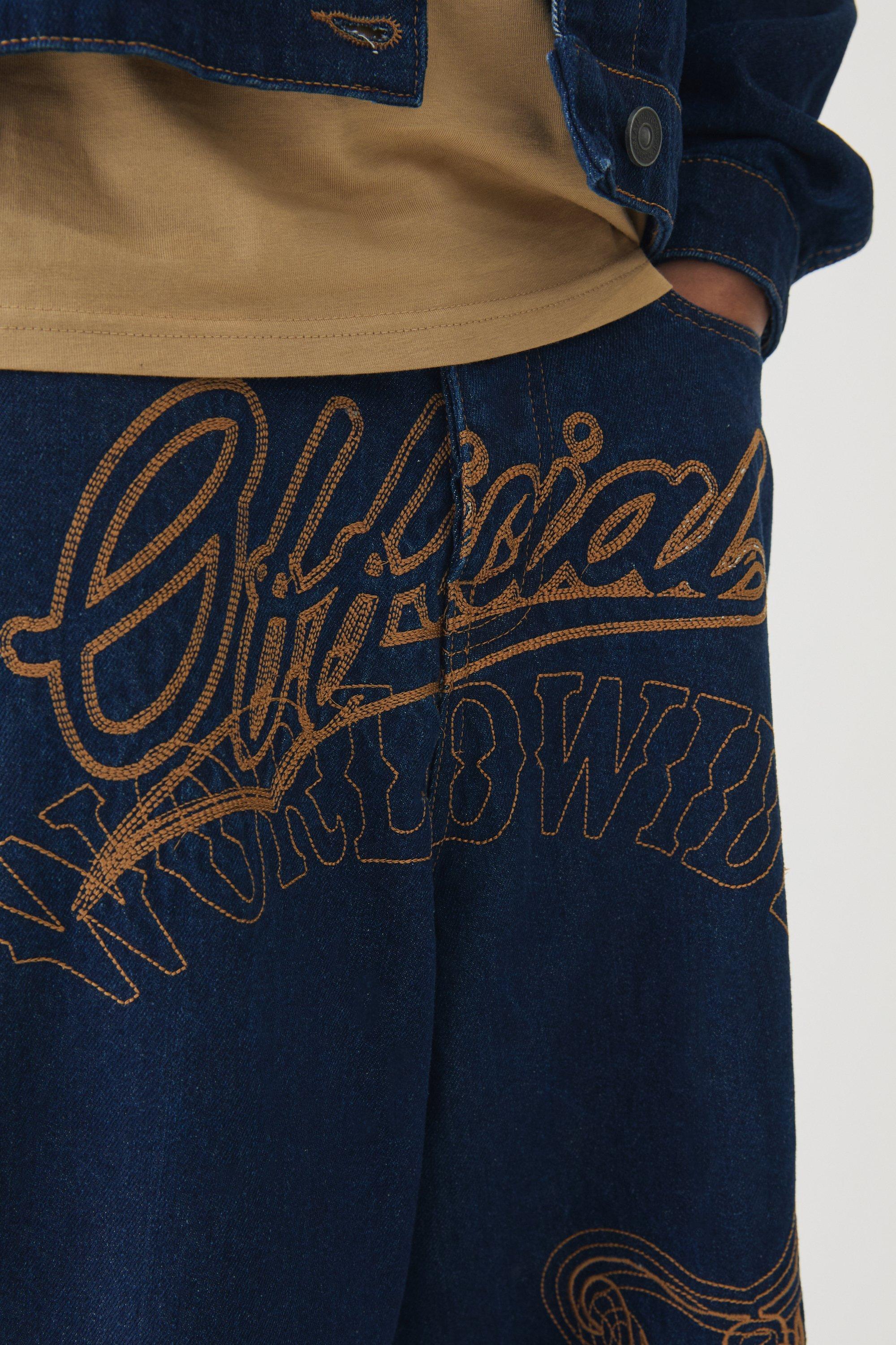 【BAON】[OOTJ] Tonenki Brushed Stitch Denim Balloon Wide PT Baggy Balloon Jean