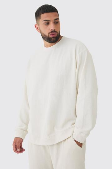 Plus Jacquard Knit Sweat ecru