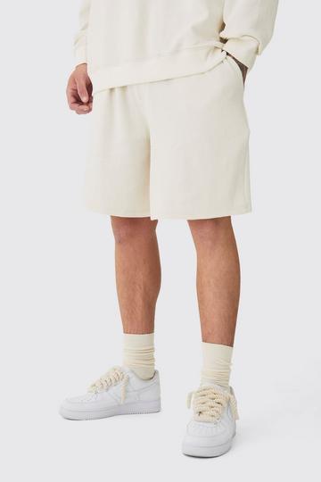 Tall Jacquard Knit Drawcord Shorts ecru