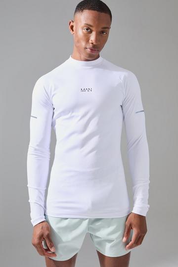 Man Active Compression Training Top white