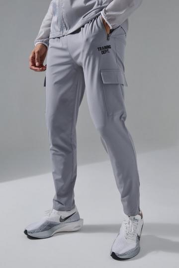 Man Active Training Dept Stretch Woven Cargo Jogger grey