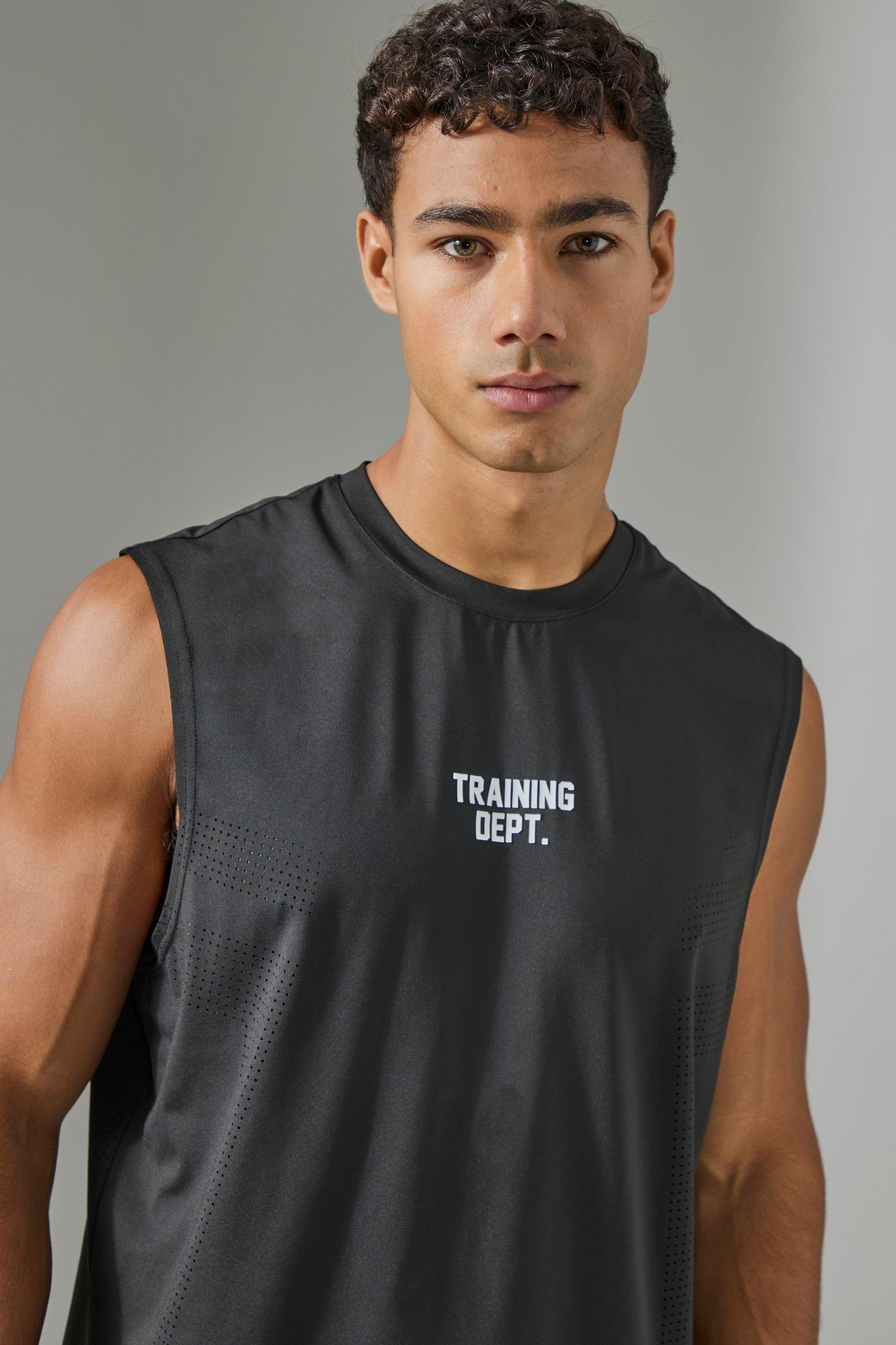 Canotta Man Active Training Dept traforata per alta performance boohoo IT