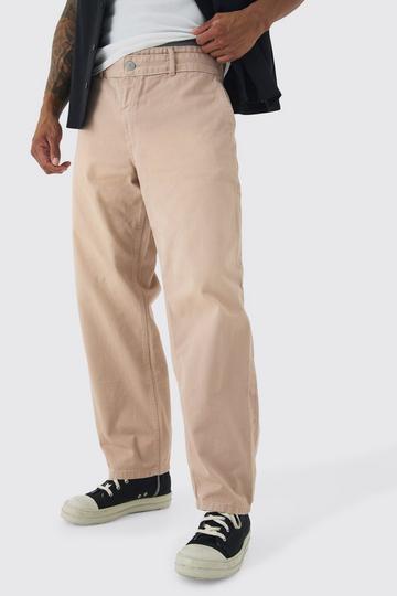 Fixed Waist Skate Twill Trousers taupe