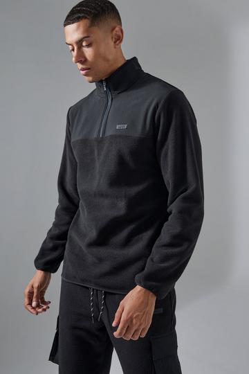 Black Man Active Fleece 1/4 Zip