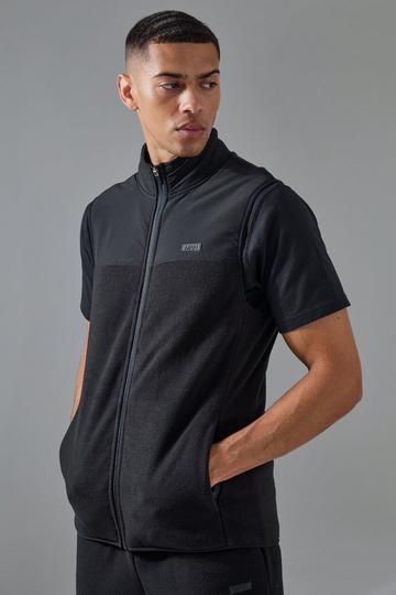 Black Man Active Fleece Gilet