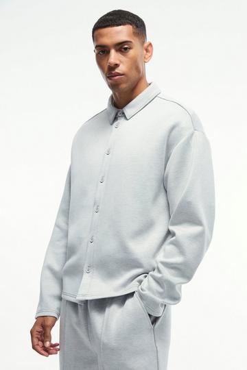 Oversized Jersey Scuba Overshirt grey marl