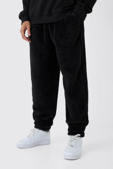 Oversized Borg Lounge Jogger black