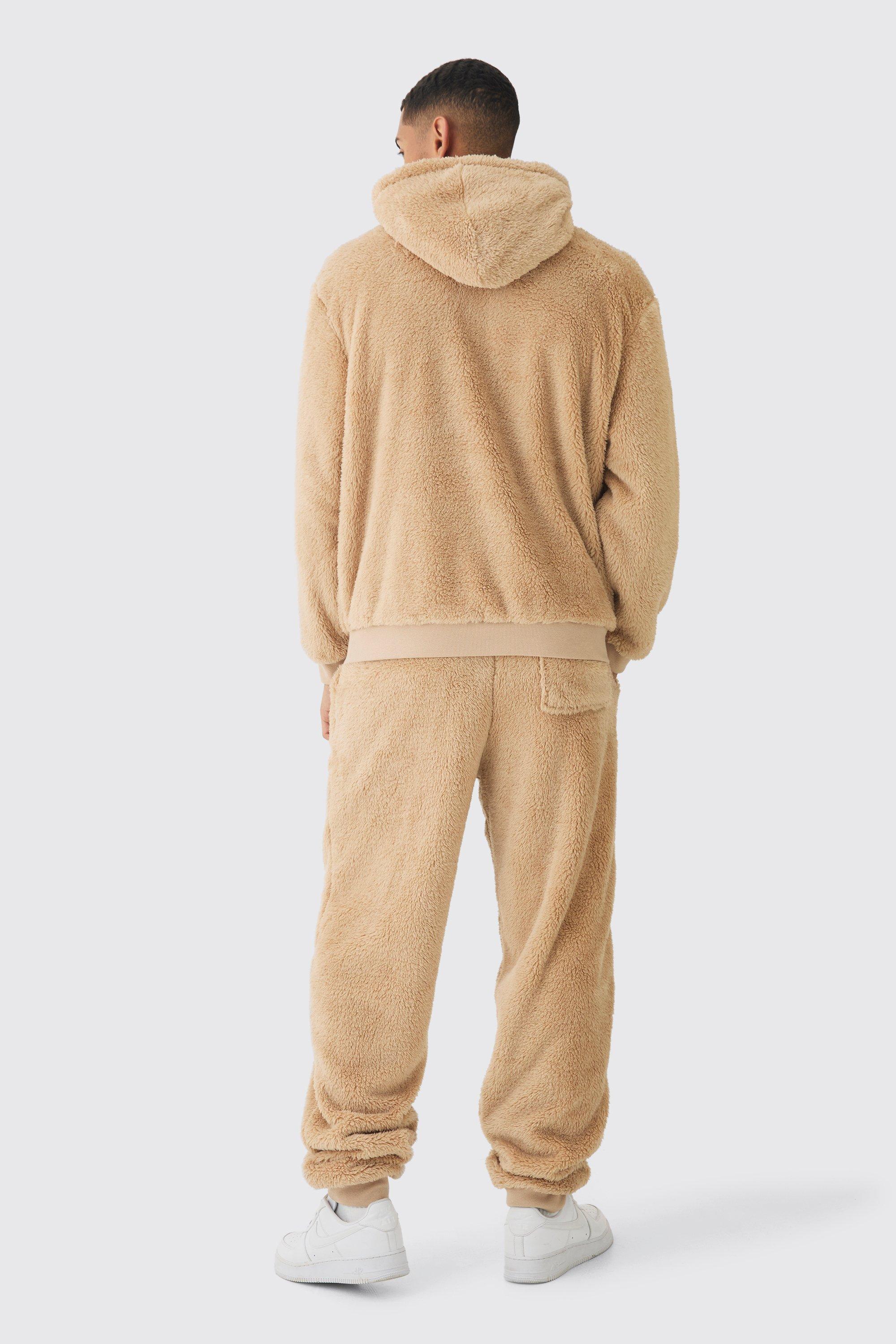Oversized Limited Embroidered Teddy Borg Cuffed Joggers boohoo IE