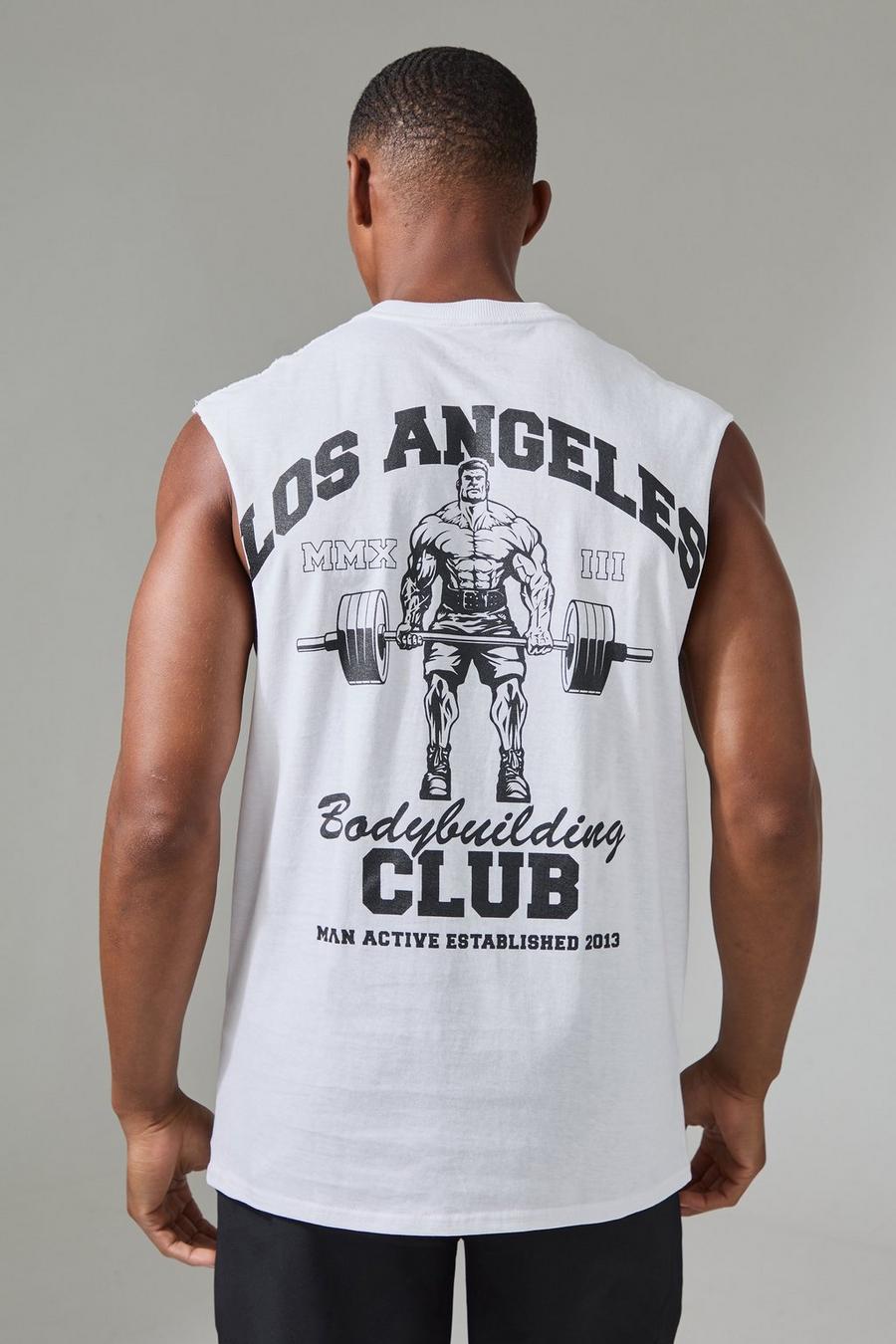 White Man Active LA Bodybuilding Club Tank