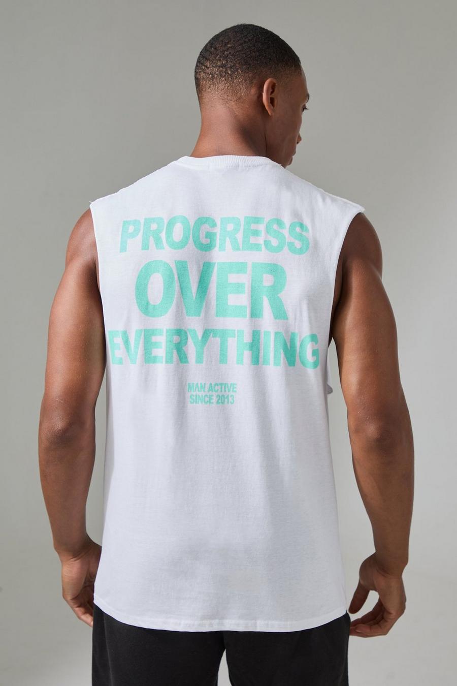White Man Active Progress Over Everything Tank image number 1
