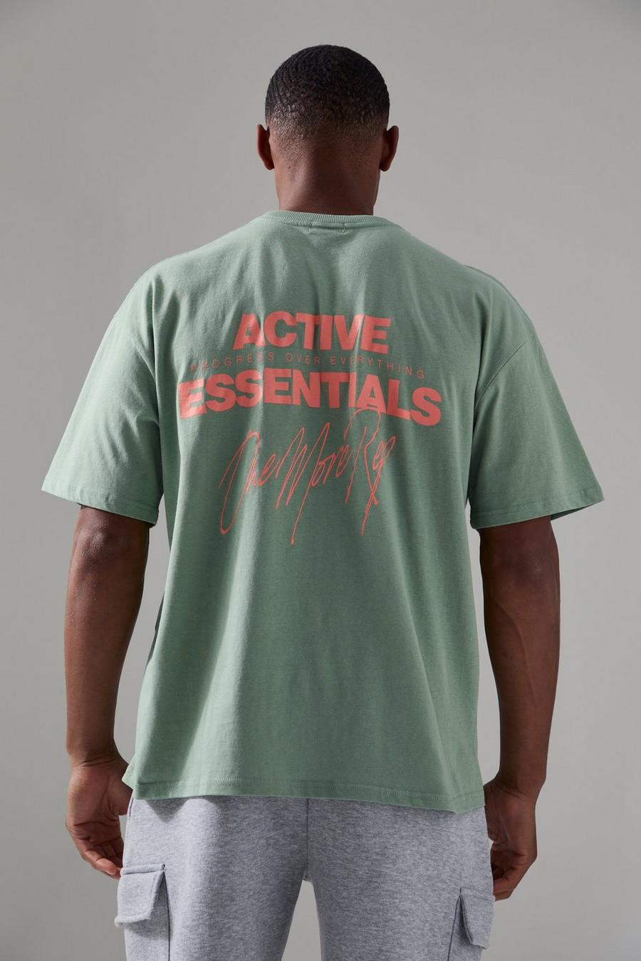 Sage Man Active Essentials X One More Rep Oversized T-shirt image number 1
