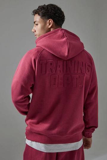 Man Active Oversized Training Dept Hoodie berry