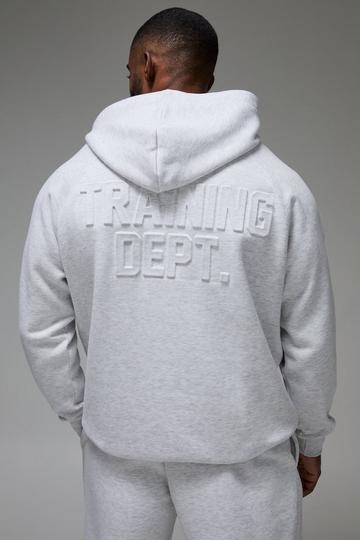 Man Active Oversized Training Dept Hoodie grey marl