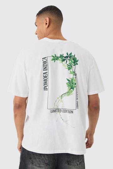 Slim Plant Graphic T-Shirt white