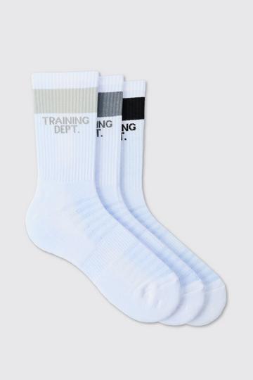 Man Active Training Dept Cushioned Crew 3 Pack Socks multi