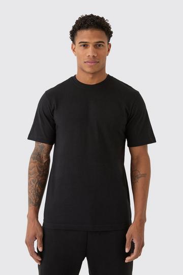 Basic T-Shirt Met Crewneck black