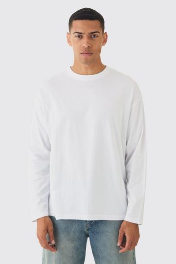 White Oversized Long Sleeve T-shirt