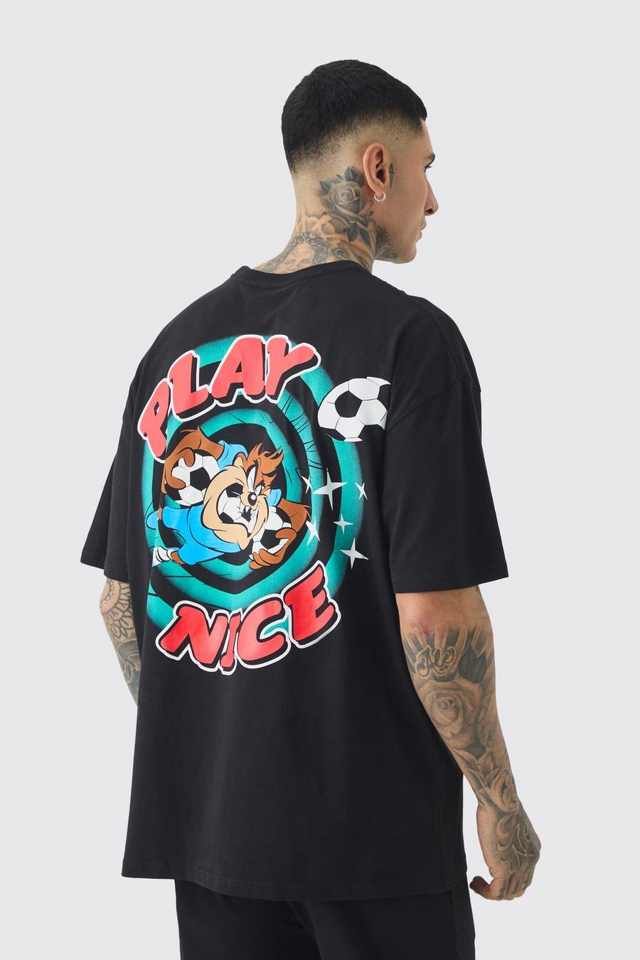 Tall Taz Play Nice T-shirt In Black image number 1