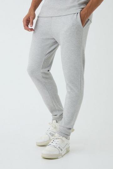 Pique Skinny Fit Joggingbroek grey