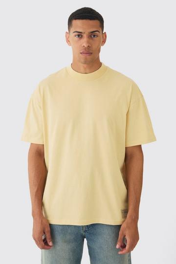 Oversized Extended Neck Heavyweight T-shirt lemon