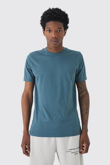 Slim Basic Crew Neck T-shirt slate