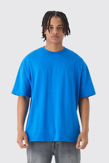 Oversized Basic Crew Neck T-shirt cobalt