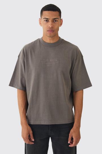 Oversized Dik Boxy T-Shirt Met Brede Nek En Perzikhuid brown