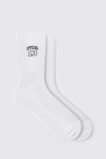 Jacquard Varsity Sports Socks white