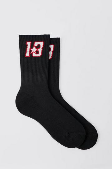 Jacquard 13 Graphic Sports Sock black