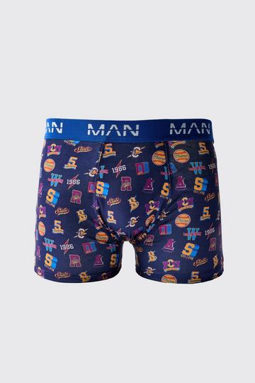 Man Varsity Printed Boxers multi