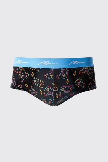 Black Man Gaming Printed Briefs